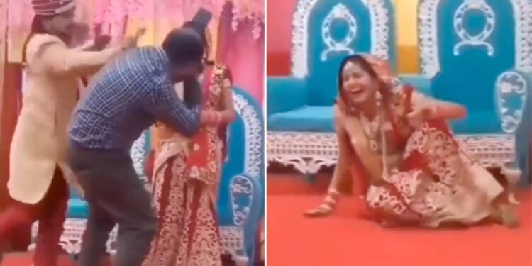 Viral Funny Wedding Video: Angry Groom Slapped Photographer During Photoshoot Bride Burst In Laughter, Angry Groom Video, Dulha Dulhan Ka Funny Video
