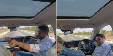 Watch: Man Leaves Mahindra XUV 700 Steering Wheel While Driving To Make Instagram Reel With Wife