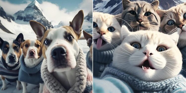 Animals Were Seen Taking Selfies Artist Uses AI To Generate Pics Results Leave Internet Stunned