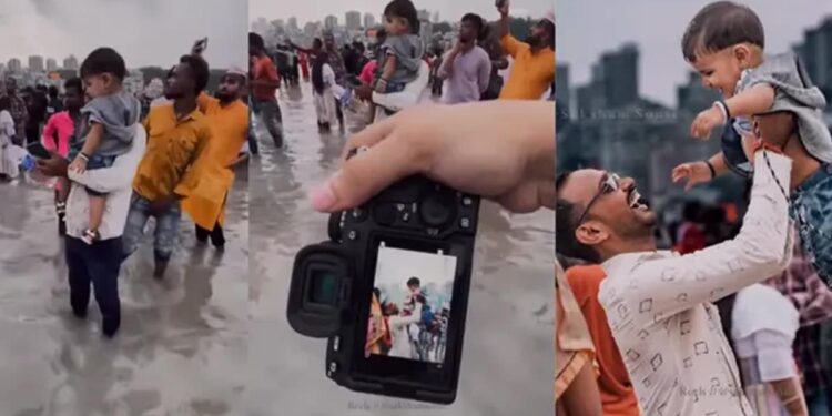 पापा अपनी बेटी को प्यार कर रहे थे, तभी फोटोग्राफर ने खींच ली शानदार तस्वीर, देखने के बाद अच्छा लगेगा