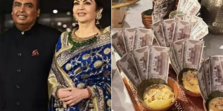 Ambanis Served NMACC Guests Halwa With Rs 500 Notes | Rs 500 Note Instead Of Tissue Paper In Ambani Party Watch Twitter Post Photos