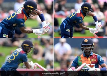 Watch Video Breaking Bat Sri Lankan Batsman Pathum Nissanka Bat Broken By New Zealand Bowlers Adam Milne Stormy Ball