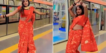 Woman Dances To Bhojpuri Song At Delhi Metro Station Platform Video Goes Viral On Social Media