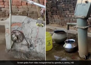 Jugaad Handpump Man Did Desi Jugaad To Make Automatic Handpump From Bicycle Parts Internet Says Super Viral Video – मेहनत न करने के लिए शख्स ने किया जुगाड़, साइकिल के पुर्जों से बना डाला Automatic Handpump, लोग बोले