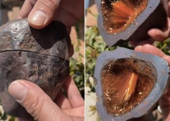 Strange Shiny Lights Seen In Stone People Got Confused After See This Shocking Scary Video