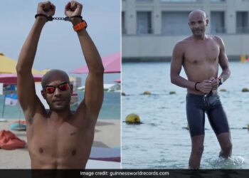 No Fear Of Death, No Fear Of Drowning, Man Sets World Record By Swimming 11 Km In Water Wearing Handcuffs