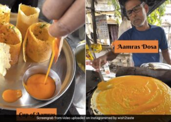 Chef Made Aamras Dosa By Adding Mango Juice Is Here To Give Foodies Another Nightmare Watch Video – आम का रस डालकर बना दिया आमरस डोसा, भड़क गए लोग, बोले