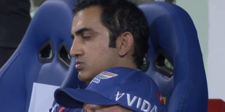 Gambhir Cant Bare To Watch Naveens Expensive 19th Over Vs MI, Bizarre Reaction Goes Viral After LSG Win