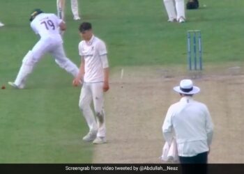 Watch Video Azhar Ali Smashes Ball After Henry Crocombe Accidentally Drops It While Bowling During County Championship Match
