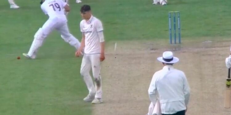 Watch Video Azhar Ali Smashes Ball After Henry Crocombe Accidentally Drops It While Bowling During County Championship Match