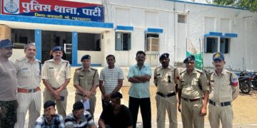 थाना पाटी पुलिस टीम ने अवैध शराब परिवहन करते आरोपी व तूफान वाहन को पकडने मे सफलता प्राप्त की