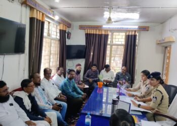 आगामी मोहरम पर्व को लेकर पुलिस थाना बडवानी में ली गई शांति समिति सदस्यों की बैठक