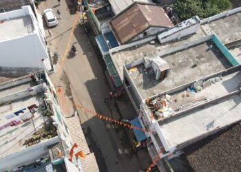 पुलिस थाना सिलावद द्वारा संवेदनशील क्षेत्रों की कराई ड्रोन से सर्चिंग