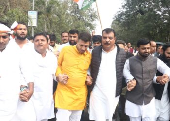 बढ़ती बेरोजगारी, वादा खिलाफी, पोषित अपराध, लोकतंत्र के चीरहरण के विरोध में युवा कांग्रेस ने किया विधानसभा का घेराव