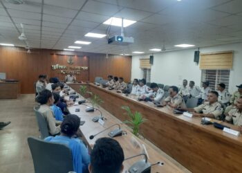 लोक सभा चुनाव 2024 के संबंध में पुलिस अधीक्षक कार्यालय में जिले के पुलिस अधिकारी व कर्मचारीयो का हुआ प्रशिक्षण