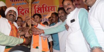 भिंड जिले के मेहगांव के गोरमी में ज्योतिरादित्य सिंधिया का धुआंधार प्रचार