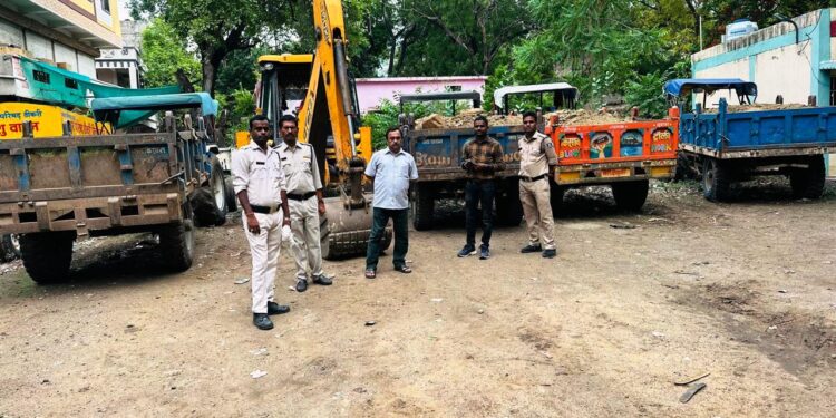 अवैध खनिज उत्खनन एवं परिवहन के विरूद्ध की गई कार्यवाही