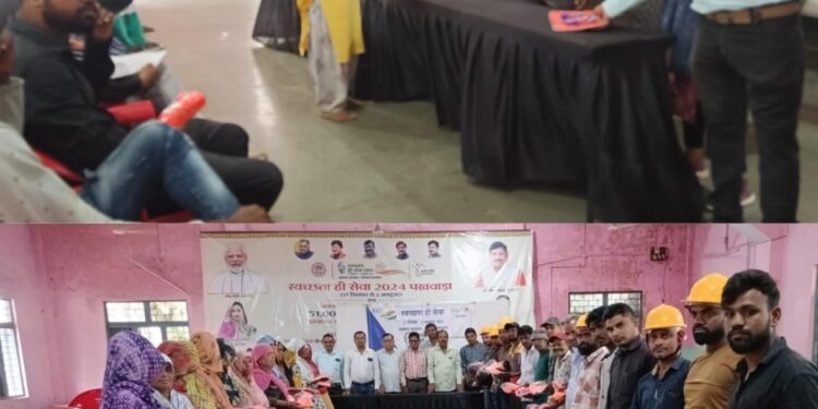 ठीकरी नगर परिषद् ने सफ़ाई कर्मियों को किए पी पी टी किट वितरण