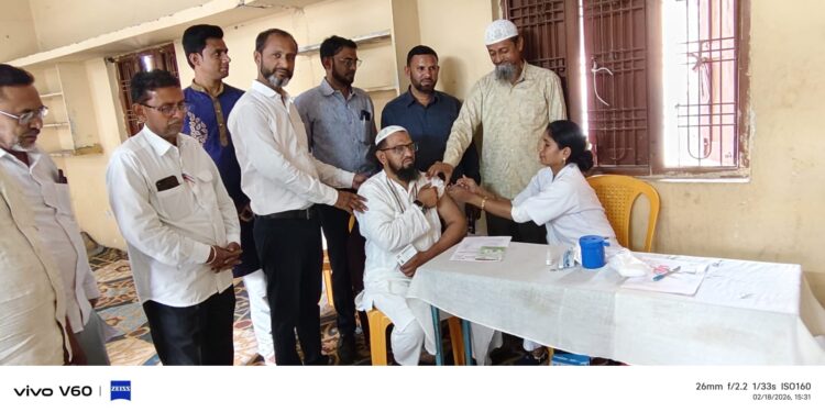 बड़वानी जिला हज कमेटी द्वारा हुज्जाजे इकराम का टीकाकरण एवं सेहत जांच मुकम्मल